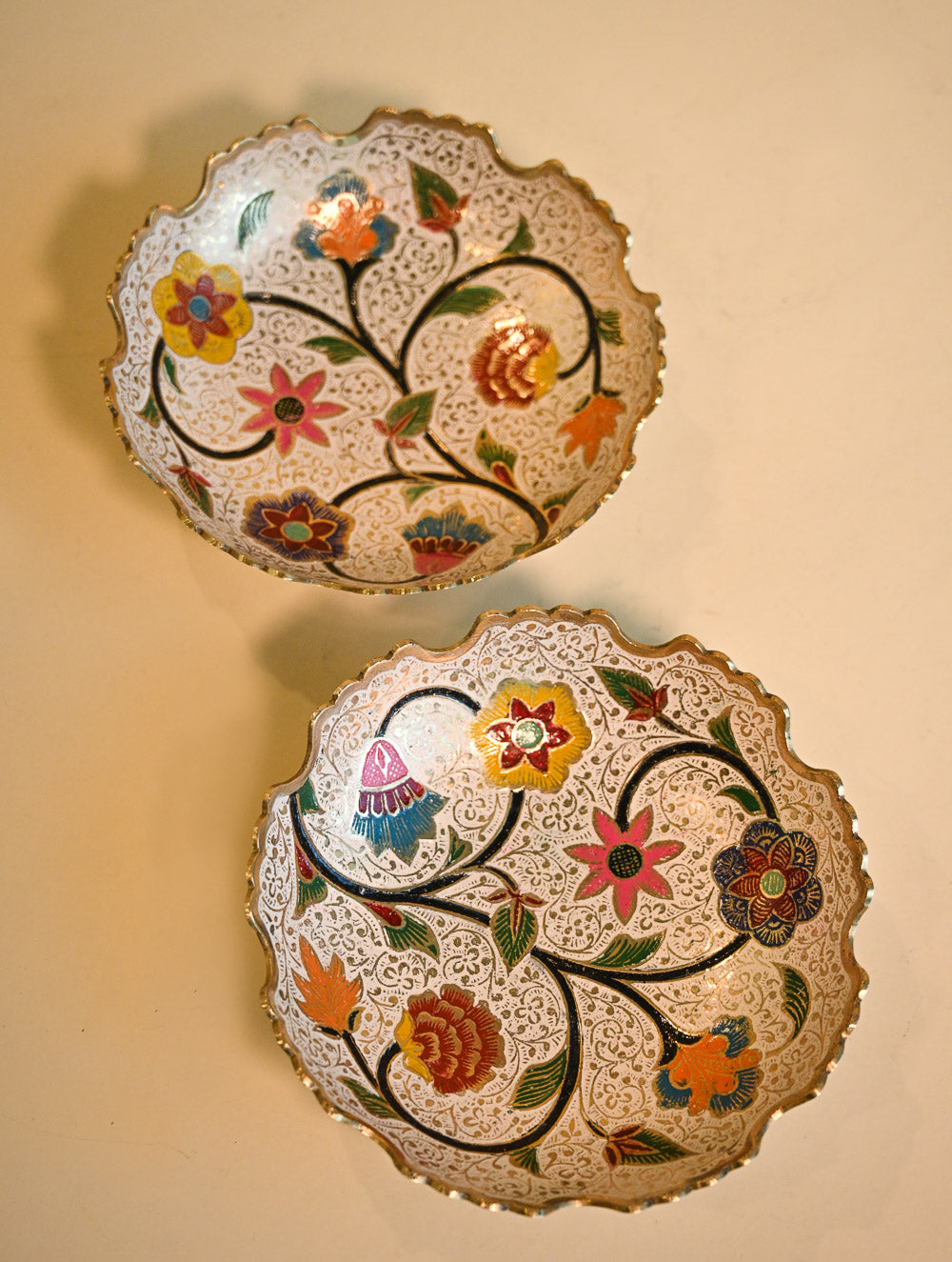 Brass Engraved Bowls - Gulnaar Brass (Set of 2)