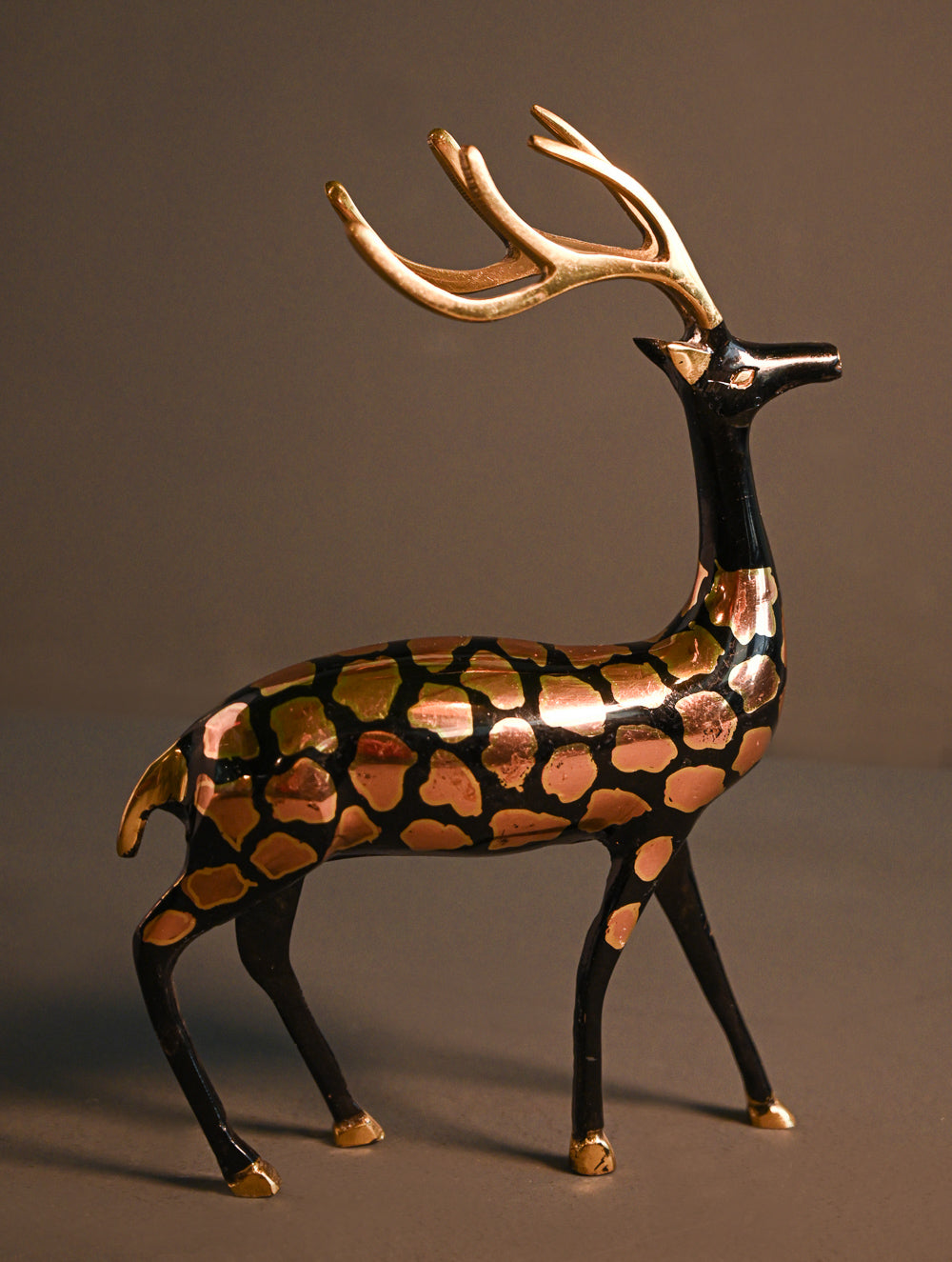 Brass Engraved Curios - The Copper - Leaf Stag