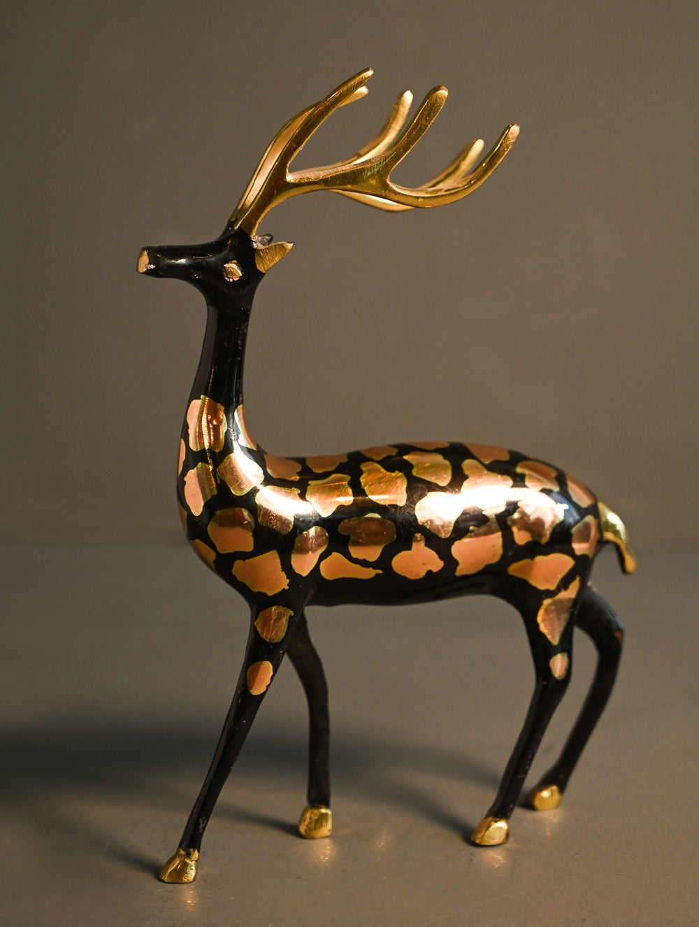 Brass Engraved Curios - The Copper - Leaf Stag