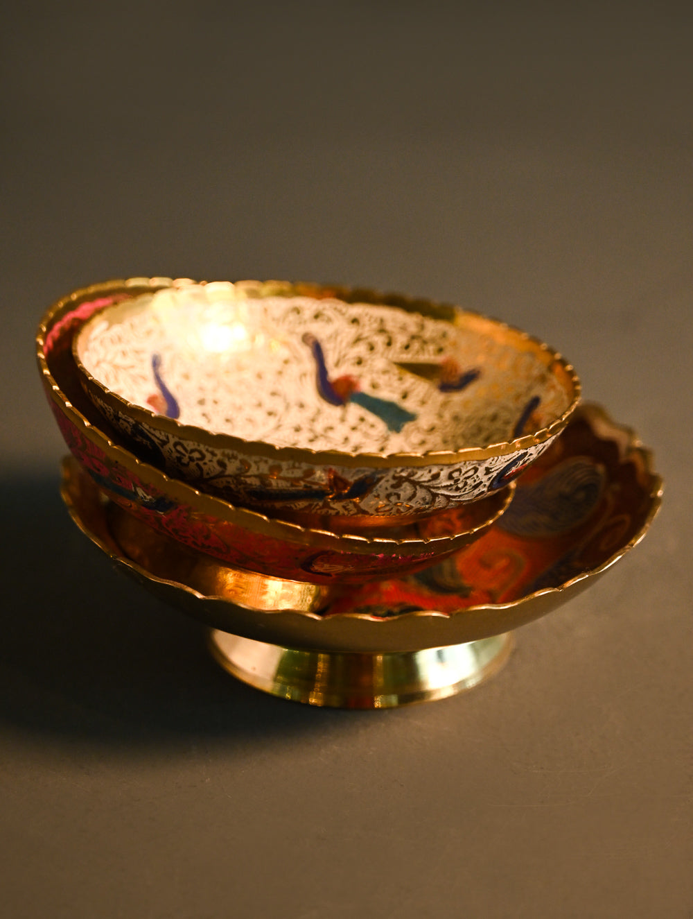 Brass Engraved Bowls - The Regal Pair (Set of 2)