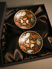 Brass Engraved Bowls - The Paisley Tapestry (Set of 2)