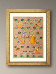Pichwai Painting - Padma Raas (Unframed 24" x 18'')