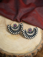 Pure Silver Traditional Maharashtrian Earrings - Akarshini