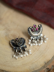 Pure Silver Traditional Maharashtrian Earrings - Chandreshi