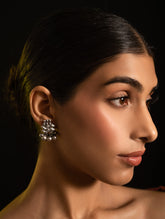 Pure Silver Traditional Maharashtrian Earrings - Leher Studs