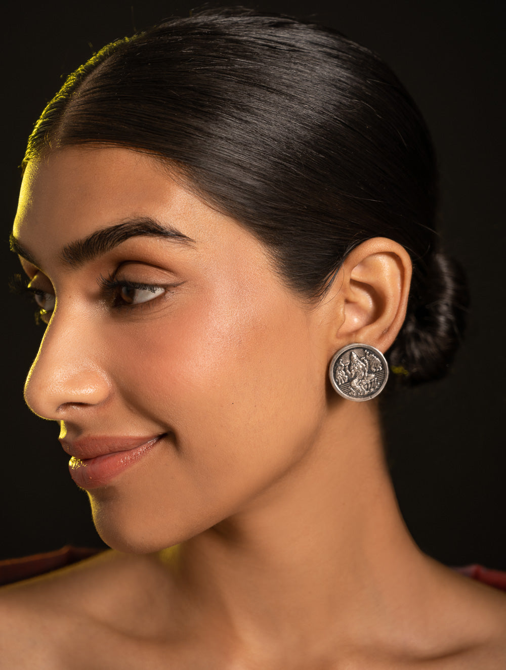 Pure Silver Traditional Maharashtrian Earrings - Mohar