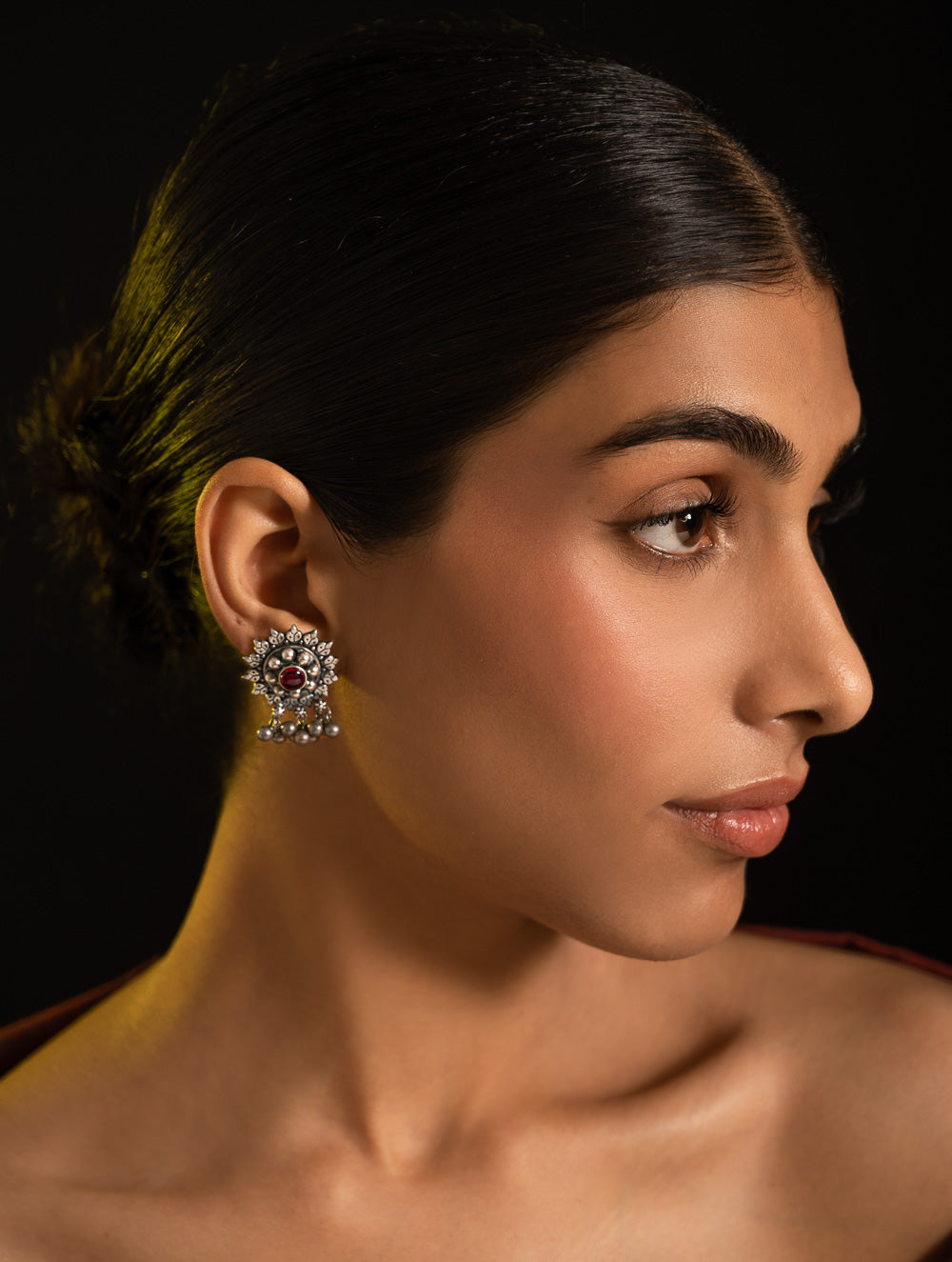 Pure Silver Traditional Maharashtrian Earrings - Tarakini