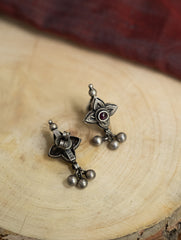 Pure Silver Traditional Maharashtrian Earrings - Tarakini Studs