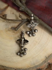 Pure Silver Traditional Maharashtrian Earrings - Tara?gan Studs