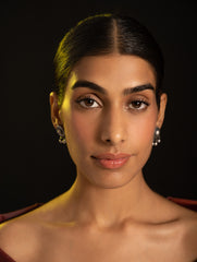 Pure Silver Traditional Maharashtrian Earrings - Bindu Mandal