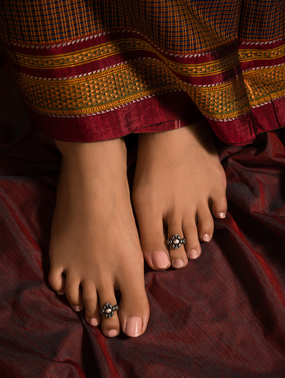 Pure Silver Traditional Maharashtrian Toe Rings - Sohali (Set of 2)