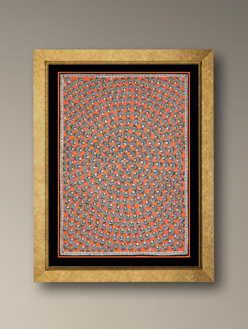 Handpainted Madhubani Painting - Chakra Vistaar (Unframed - L 30 x W 22 inches)