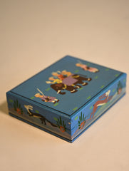 The Shahi Collection. Exclusive, Fine Kashmiri Art Decorative Box - Cerulean Sojourn