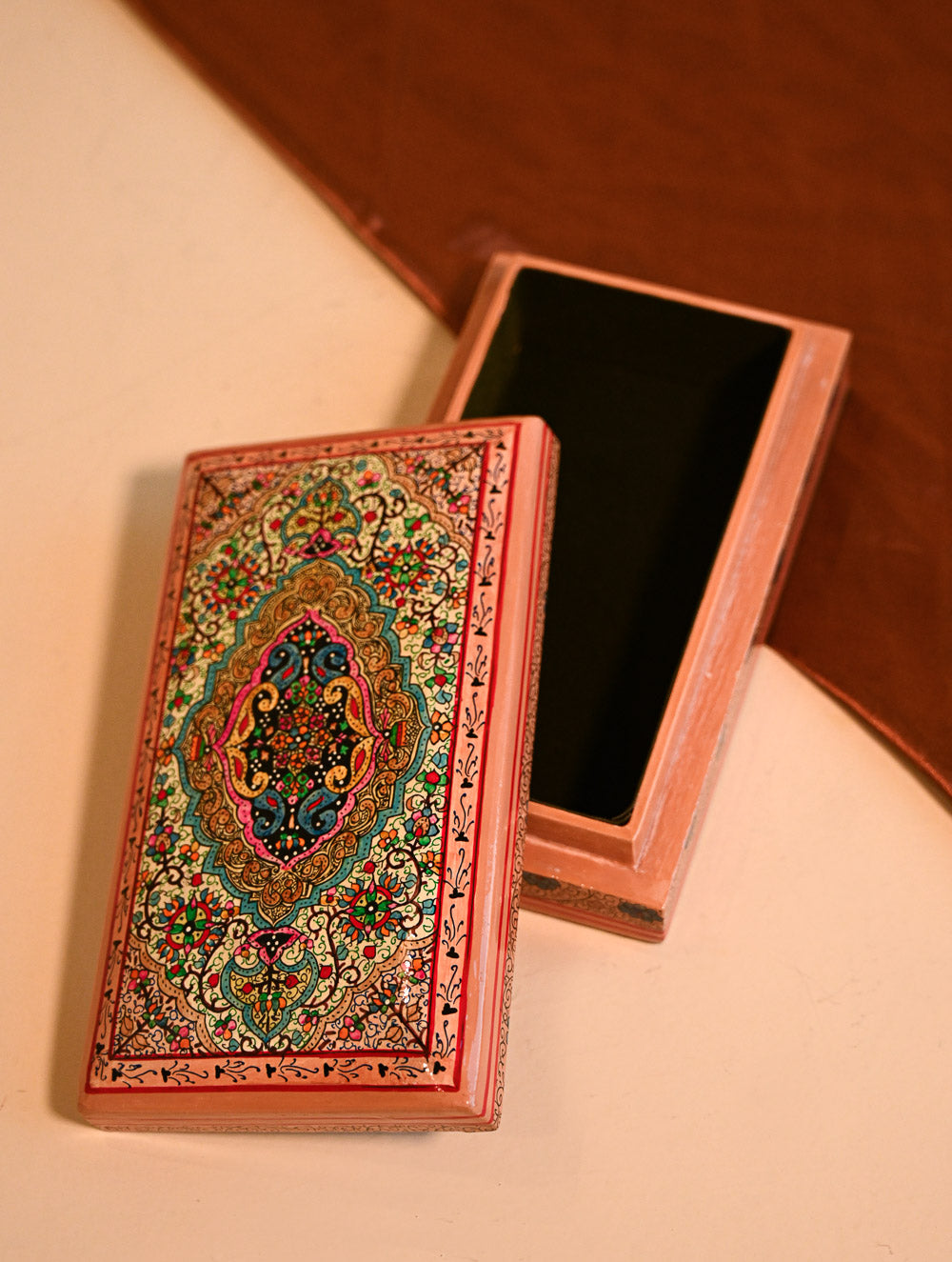 The Shahi Collection. Exclusive, Fine Kashmiri Art Utility Boxes - Nureh (Large)