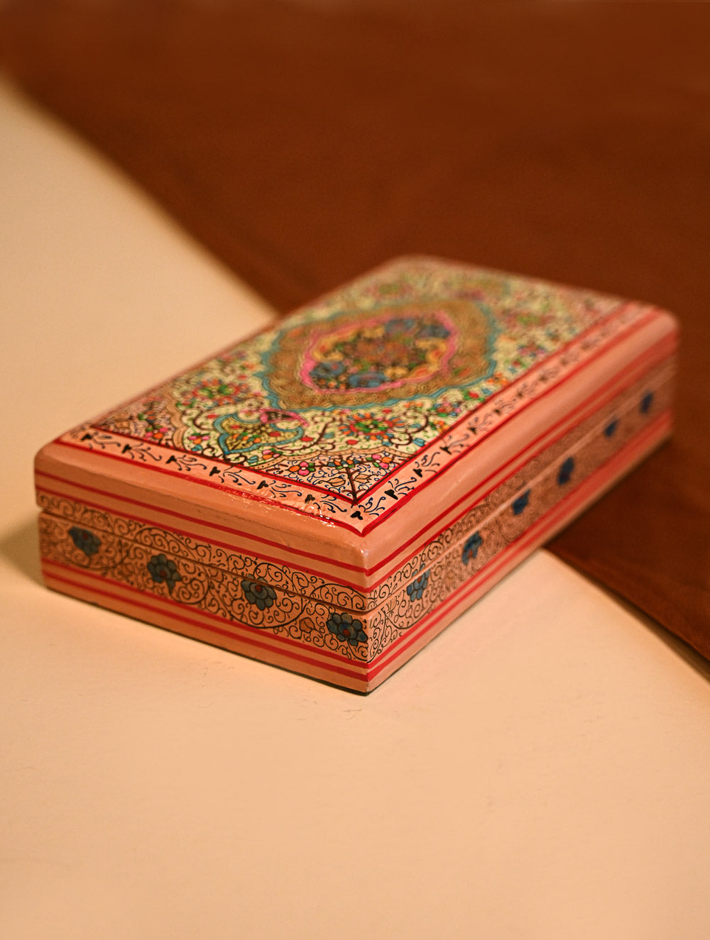 The Shahi Collection. Exclusive, Fine Kashmiri Art Utility Boxes - Nureh (Large)