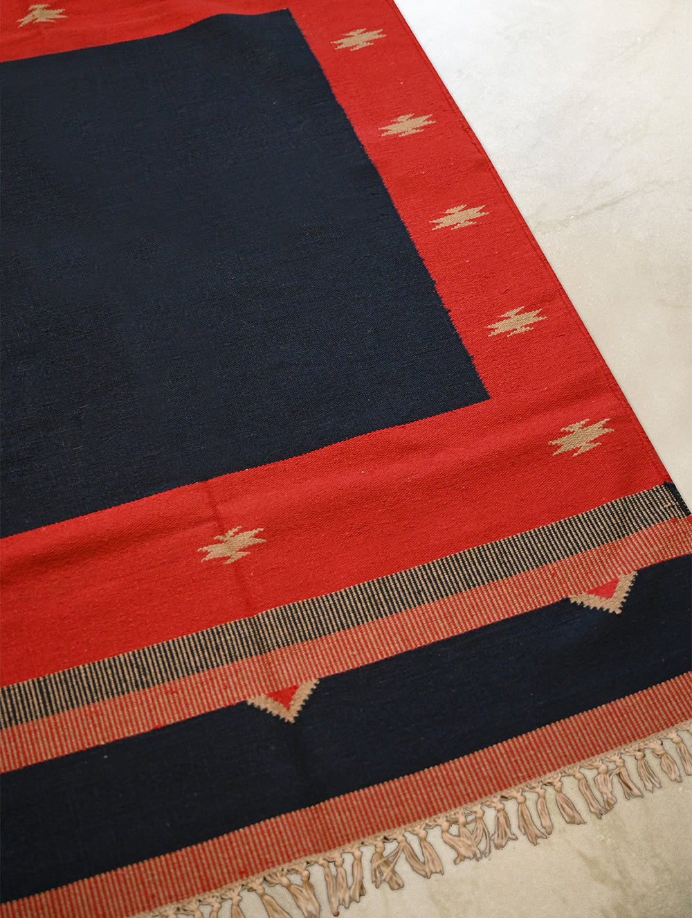 Handwoven Premium Cotton Warangal Dhurrie - Kirti Toran (L 5 ft x W 3 ft)