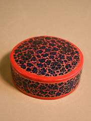 Kashmiri Art Coaster Set with Box - Red & Black Florets (Set of 4)