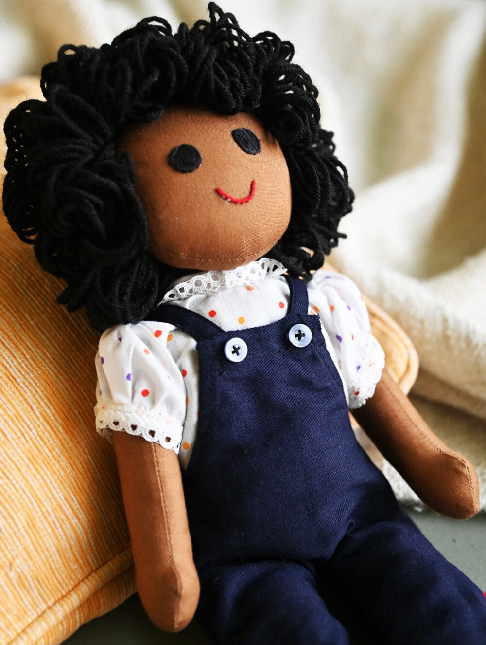 Artisan Handcrafted Fabric Kannama Doll - Myra