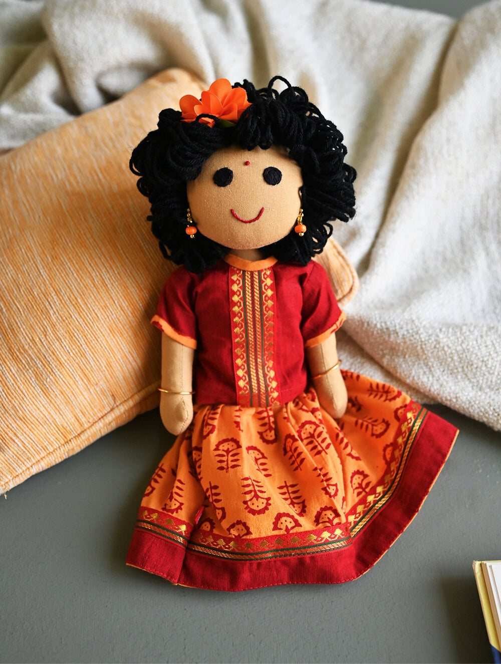 Artisan Handcrafted Fabric Kannama Doll - Sneha