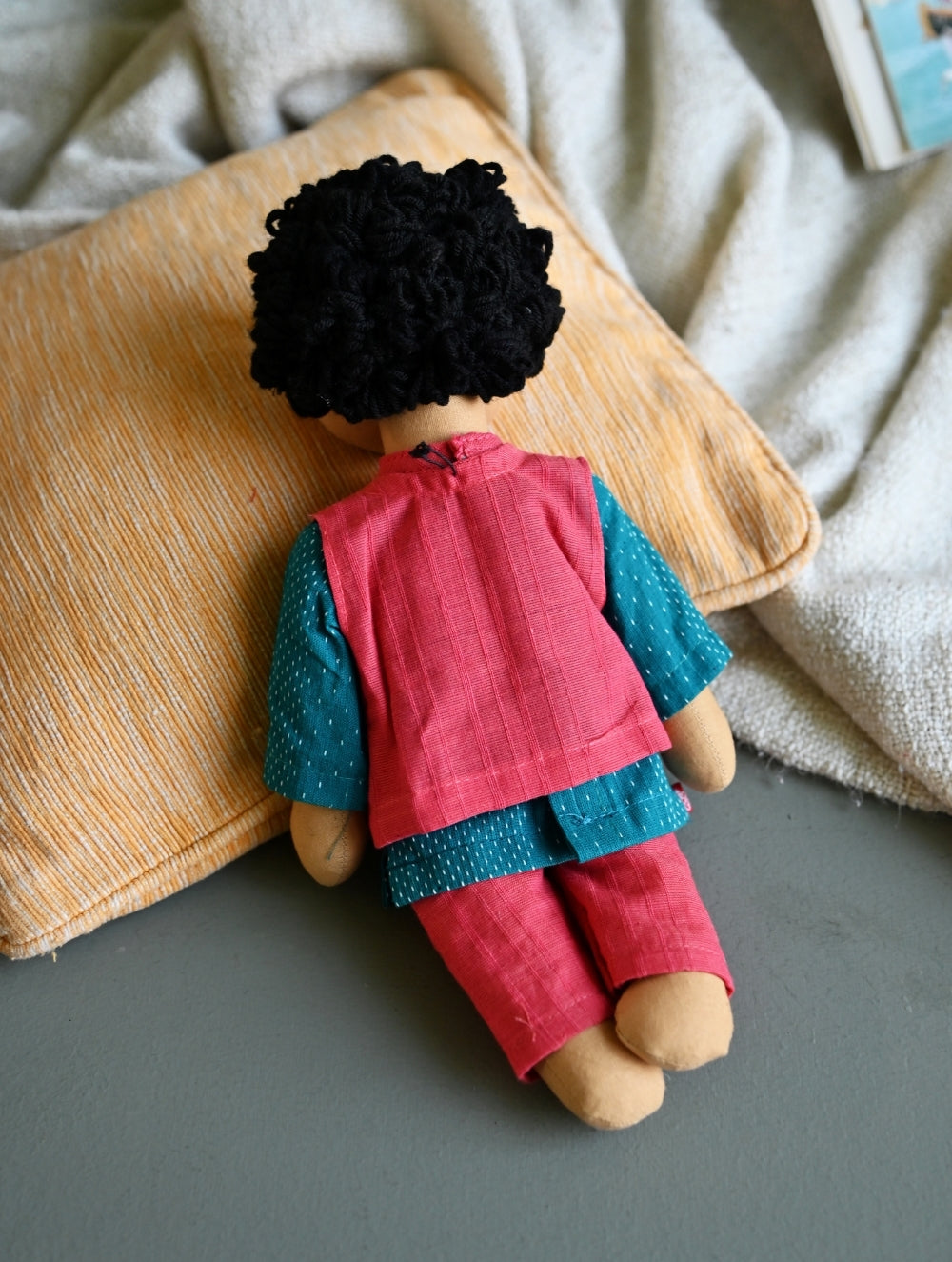 Artisan Handcrafted Fabric Kannama Doll - Veer