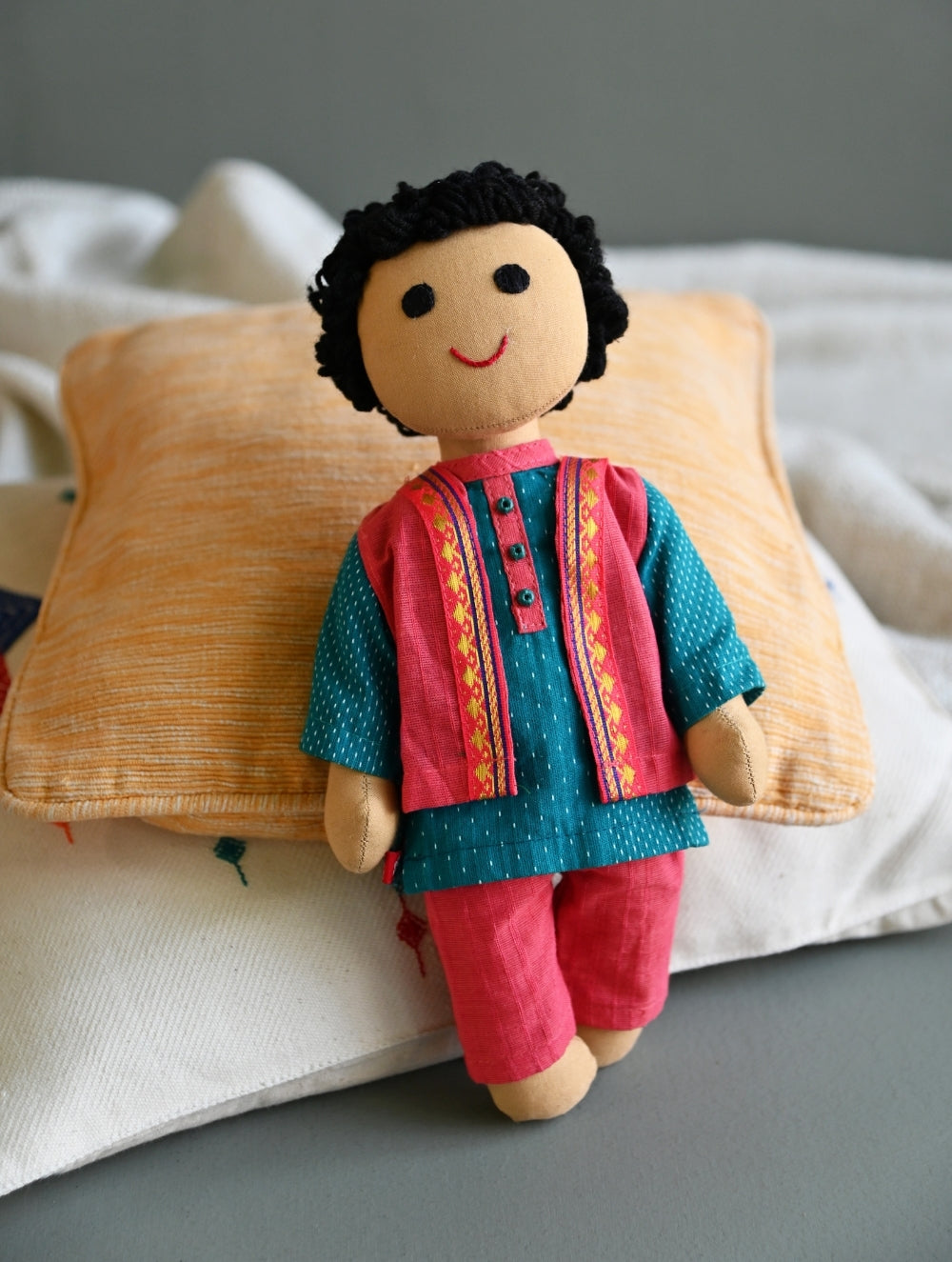 Artisan Handcrafted Fabric Kannama Doll - Veer