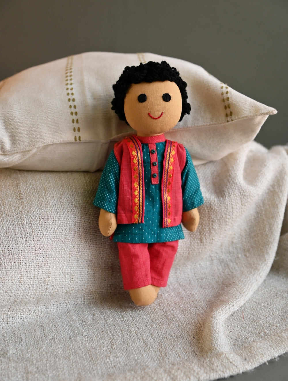 Artisan Handcrafted Fabric Kannama Doll - Veer