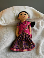 Artisan Handcrafted Fabric Kannama Doll - Veda