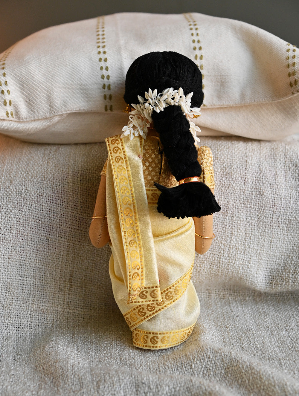 Artisan Handcrafted Fabric Kannama Doll - Omana Kutty