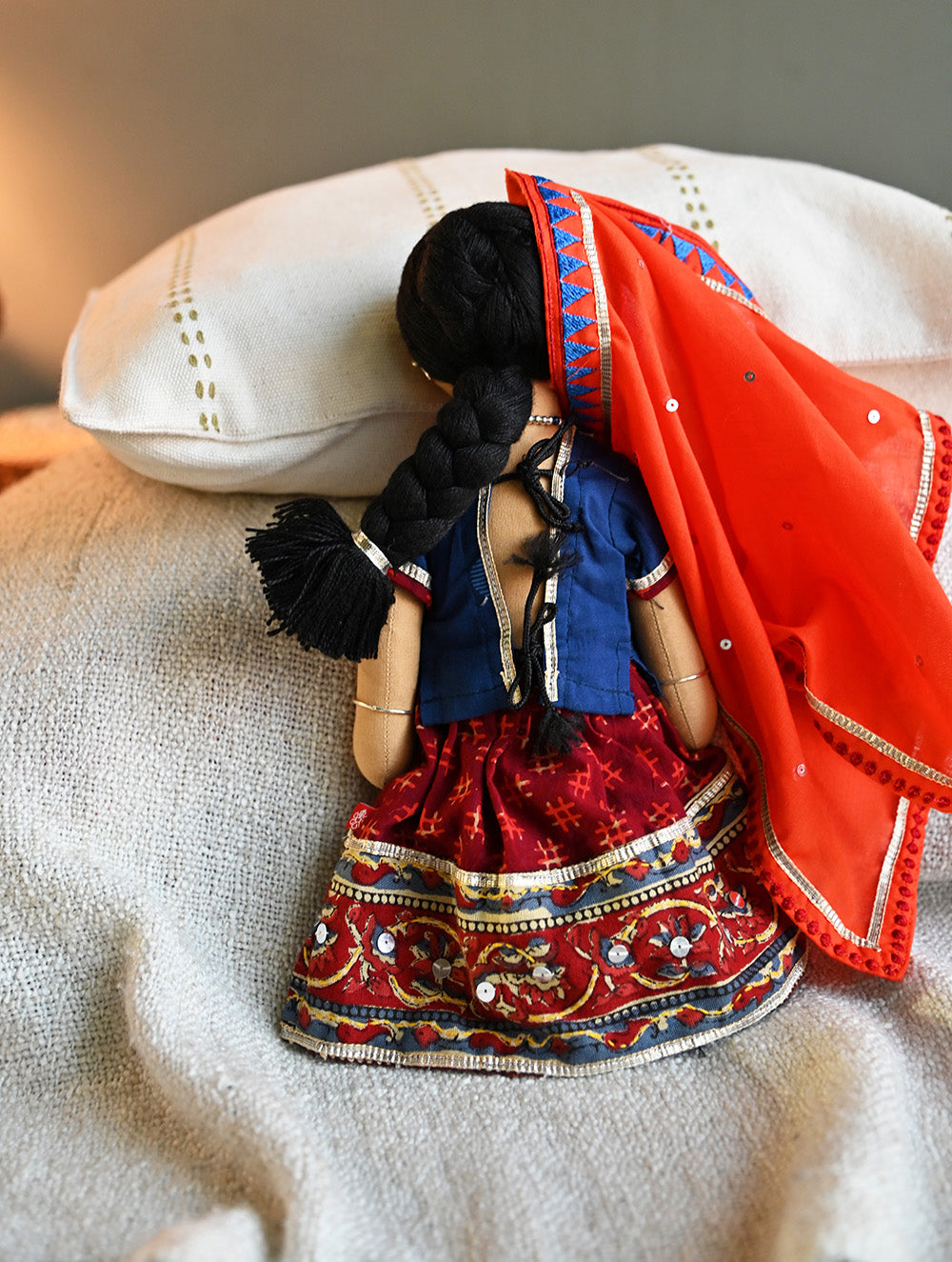 Artisan Handcrafted Fabric Kannama Doll - Rajeshwari