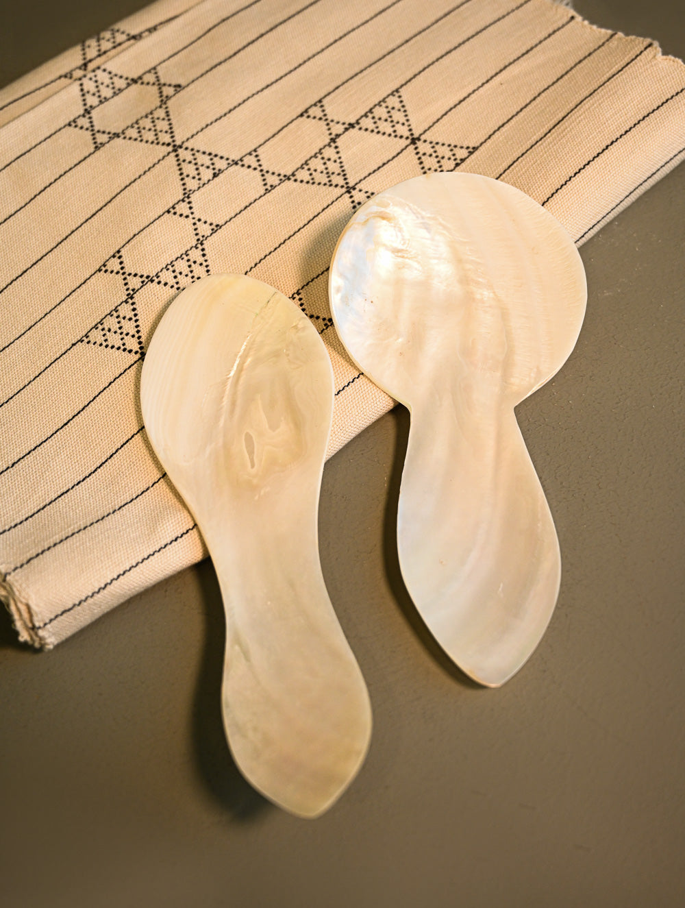 Shell Craft Cutlery: Salad Spoons - Conch Cut (Set of 2)