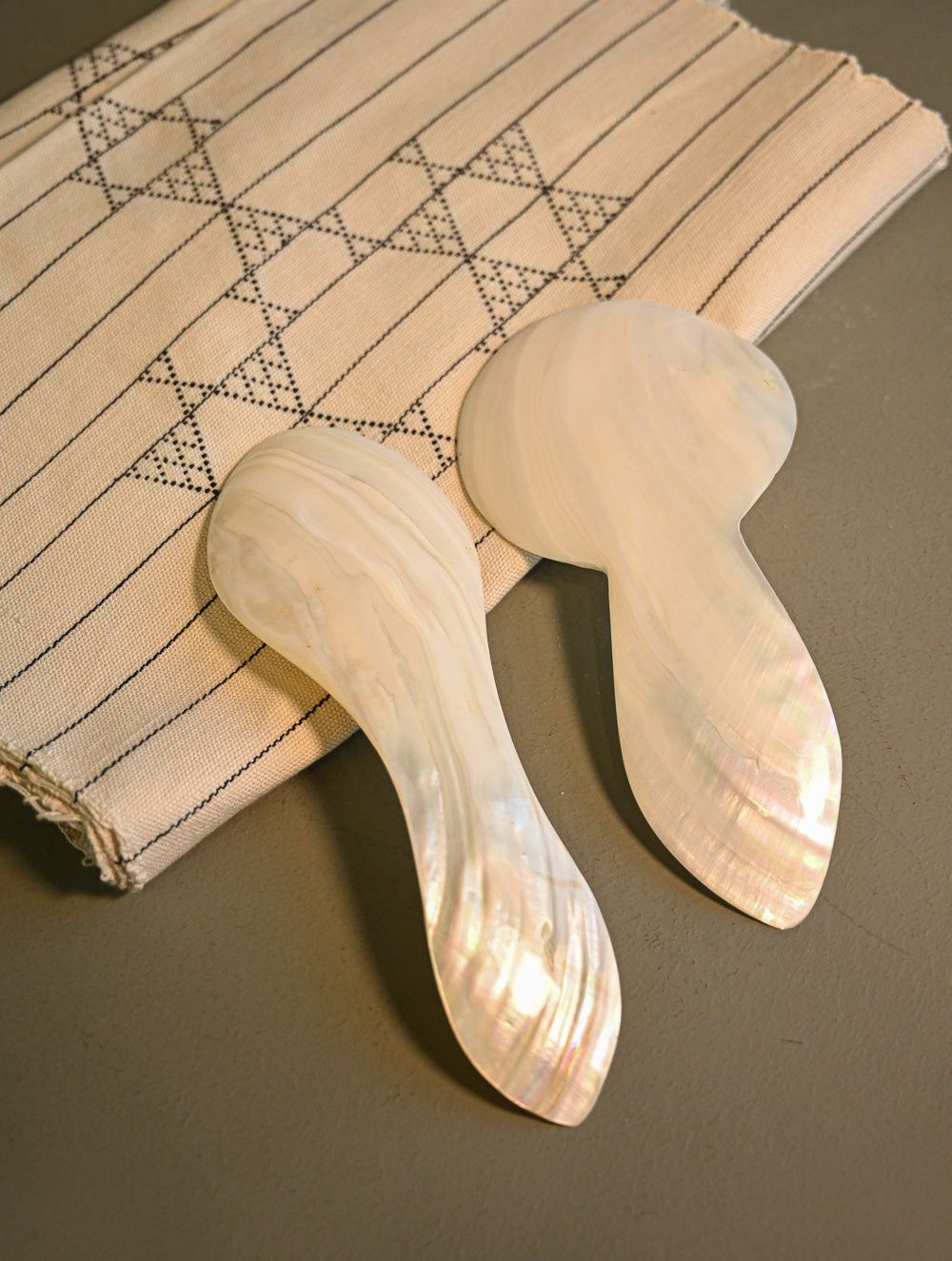 Shell Craft Cutlery: Salad Spoons - Conch Cut (Set of 2)