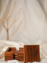 Tarakashi Wooden Inlay Coaster Box