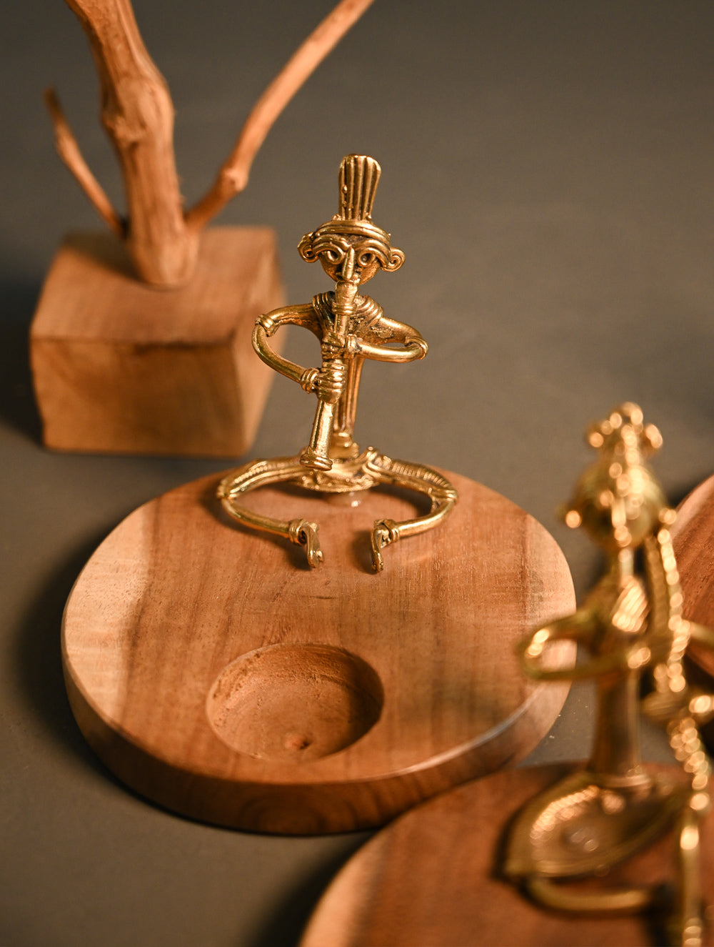 Dhokra Craft Tea Light Holders- Nukkad Natak (Set of 3)