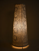 Andhra Leather Craft Lamp Shade - Monochrome Mandala. Height - 25 inches