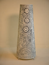 Andhra Leather Craft Lamp Shade - Mayur Gardens. Height - 25 inches