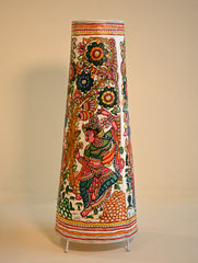 Andhra Leather Craft Lamp Shade - Vriksha Leela. Height - 25 inches