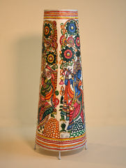 Andhra Leather Craft Lamp Shade - Vriksha Leela. Height - 25 inches