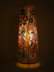 Andhra Leather Craft Lamp Shade - Vriksha Leela. Height - 25 inches