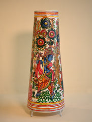 Andhra Leather Craft Lamp Shade - Vriksha Leela. Height - 25 inches
