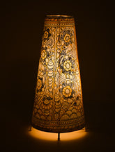 Andhra Leather Craft Lamp Shade - Sunlit Blooms. Height - 17 inches