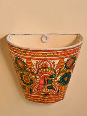 Andhra Leather Craft Wall Lamp Shade - Jodi Pakshulu (Set of Two). Height - 8.5 inches Each