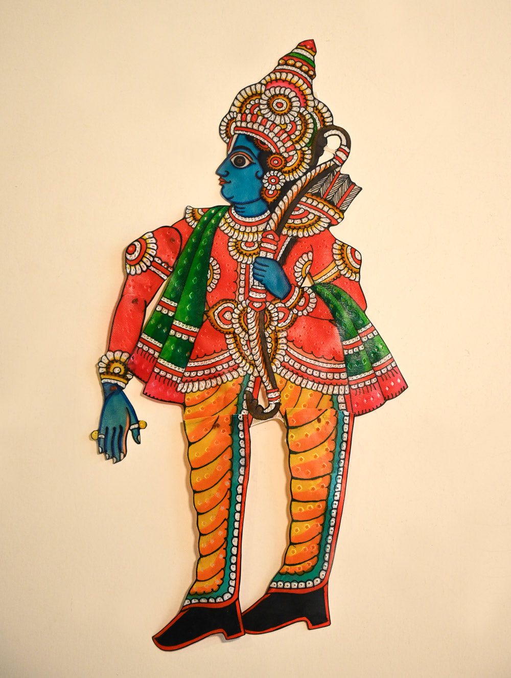 Andhra Leather Craft String Puppet - Shri Ram (Height - 18.5 inches)