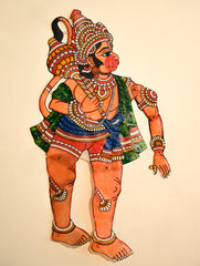 Andhra Leather Craft String Puppet - Anjaneya (Height - 18 inches)
