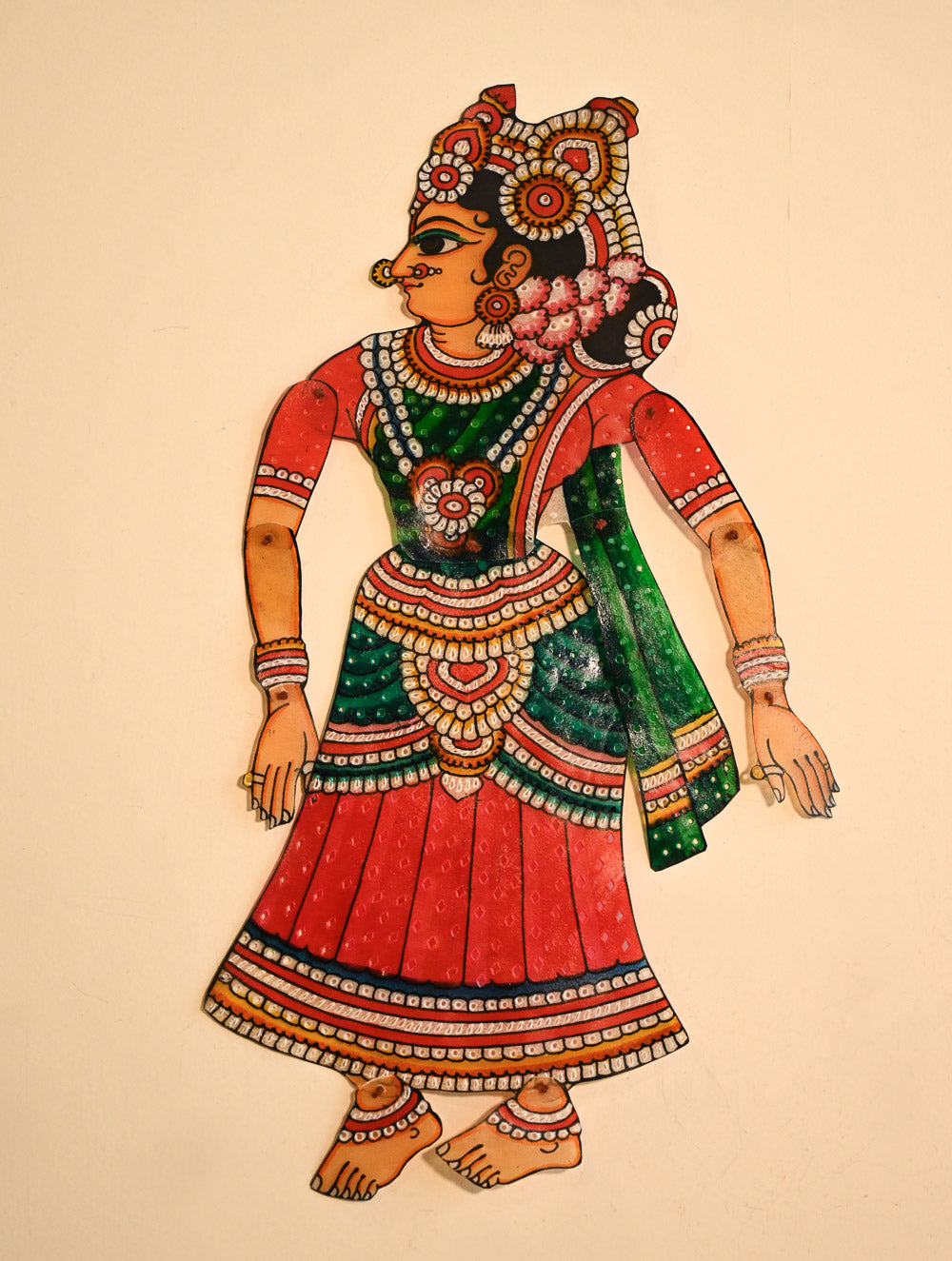 Andhra Leather Craft String Puppet - Maithili (Height - 17 inches)