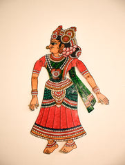 Andhra Leather Craft String Puppet - Maithili (Height - 17 inches)