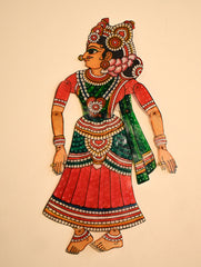 Andhra Leather Craft String Puppet - Maithili (Height - 17 inches)