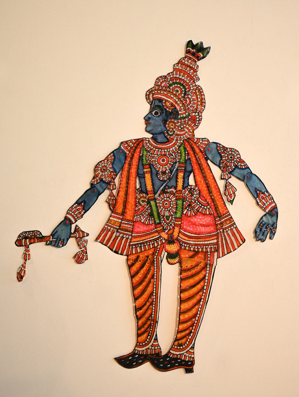 Andhra Leather Craft String Puppet - Murali (Height - 24 inches)