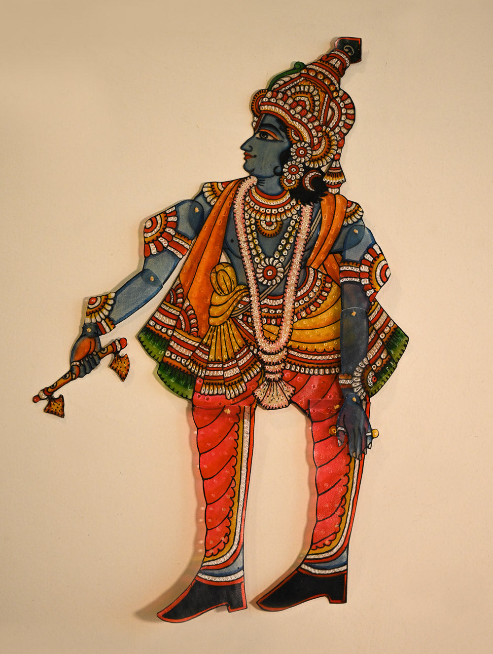 Andhra Leather Craft String Puppet - Gokul (Height - 21 inches)
