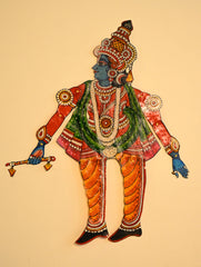 Andhra Leather Craft String Puppet - Krishna (Height - 19 inches)