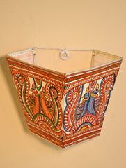 Andhra Leather Craft Wall Lamp Shade - Anil Dwandva Anil Dwandva. Height - 8 inches